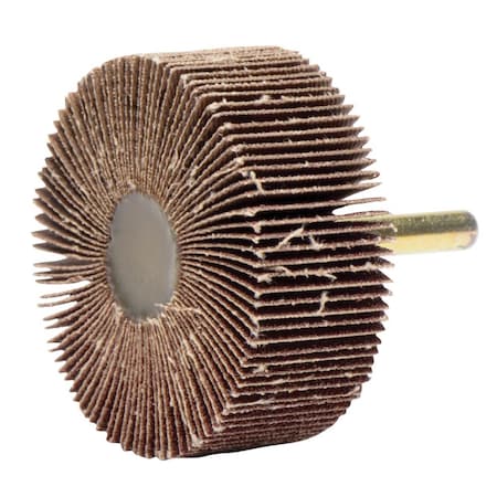 Weiler 2-1/2" x 1" Tiger Coated Abrasive Flap Wheel, 1/4" Stem, 80AO 52487